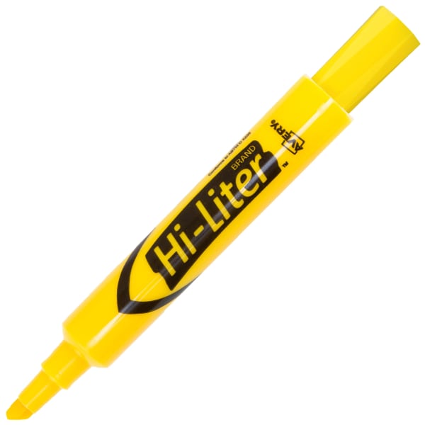 Avery&reg; Hi-Liter&reg;, Desk-Style, Yellow, 1 Count (07742)